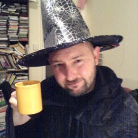 Kirk as a witch with mug Radio Clash 51: 51st Late n’ Spooky Edition mashup music eclectic podcast cover