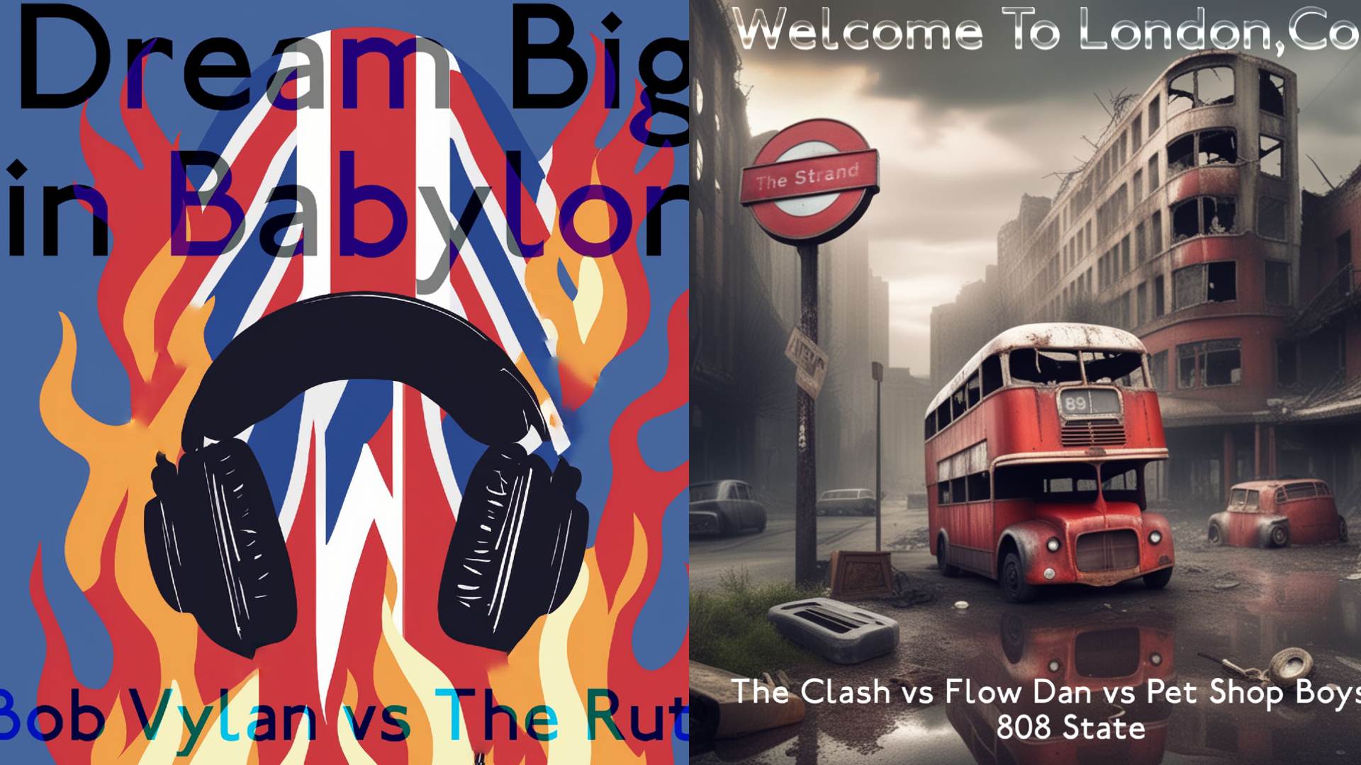 Instamatic - Welcome To London, Colin (The Clash vs Flowdan vs Pet Shop Boys vs 808 State) Captain Obvious - Dream Big In Babylon (Bob Vylan vs The Ruts) mashup cover mashup cover